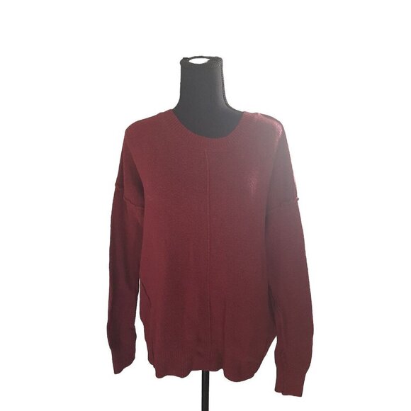 Ruby Moon Burgundy Lightweight Sweater Size M Business Casual Office Wear Chic - Picture 1 of 8